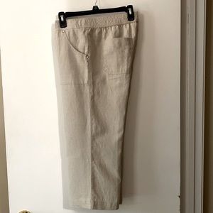 beach 100% linen 3/4 leg linen pans.